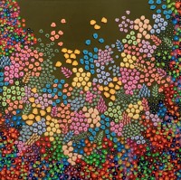 Maseerah Abdul Razzaque, 36 x 36 Inch, Glitter and Oil on Canvas, AC-MARZK-003 Maseerah Abdul Razzaque, 36 x 36 Inch, Glitter and Oil on Canvas, AC-MARZK-003